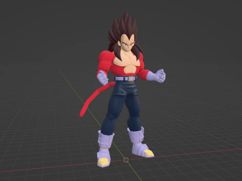 Vegeta Super Saiyan 4 - Dragonball GT 3D Model