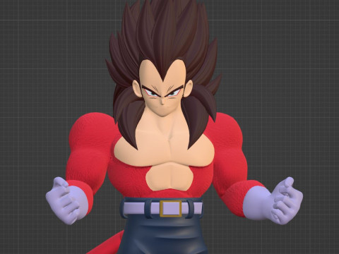 Vegeta Super Saiyan 4 - Dragonball GT Model 3D