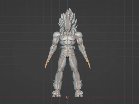 Vegeta Super Saiyan 4 - Dragonball GT 3D Model