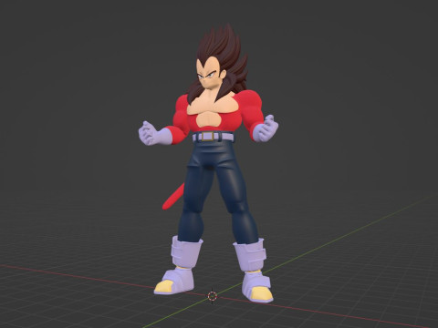 Vegeta Super Saiyan 4 - Dragonball GT Model 3D