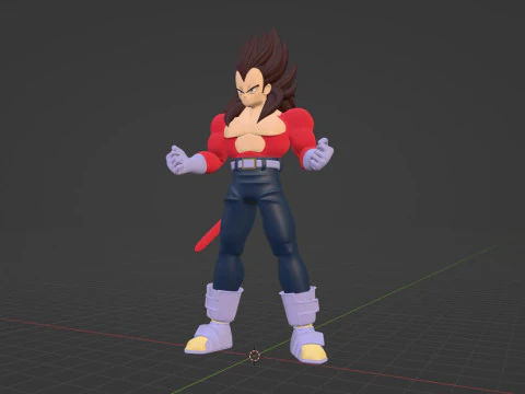 Vegeta Super Saiyan 4 - Dragonball GT 3D Model