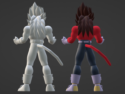 Vegeta Super Saiyan 4 - Dragonball GT Model 3D