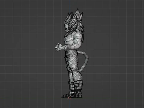 Vegeta Super Saiyan 4 - Dragonball GT 3D Model