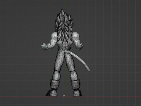 Vegeta Super Saiyan 4 - Dragonball GT Model 3D