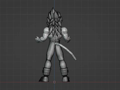 Vegeta Super Saiyan 4 - Dragonball GT 3D Model