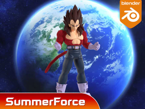 Vegeta Super Saiyan 4 - Dragonball GT 3D Model