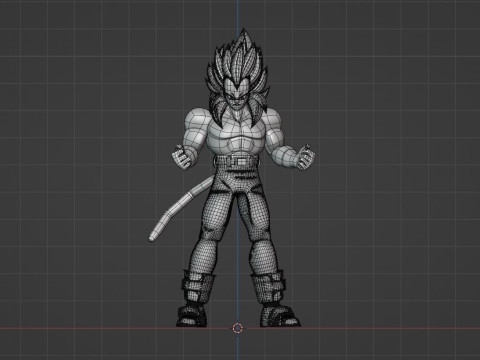 Vegeta Super Saiyan 4 - Dragonball GT Model 3D