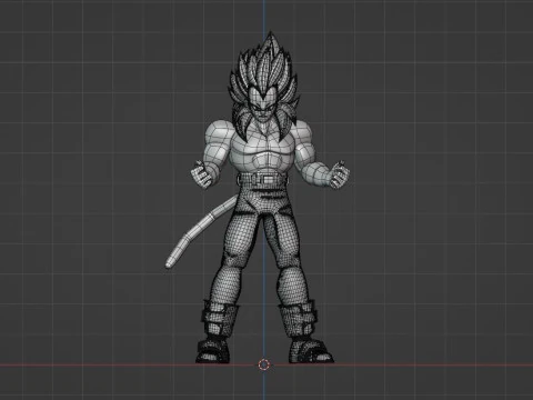 Vegeta Super Saiyan 4 - Dragonball GT 3D Model