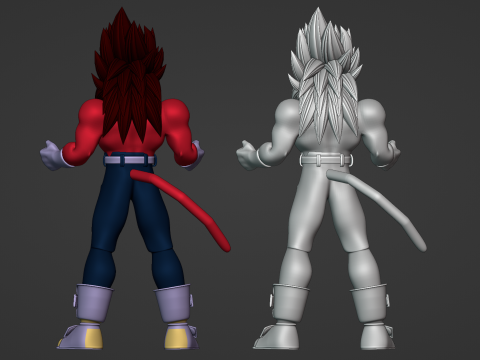 Vegeta Super Saiyan 4 - Dragonball GT Model 3D