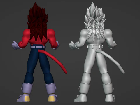 Vegeta Super Saiyan 4 - Dragonball GT 3D Model