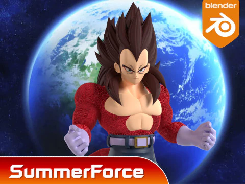 Vegeta Super Saiyan 4 - Dragonball GT 3D Model