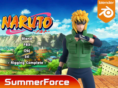 Minato Namikaze &ndash; Naruto Shippuden 3D Modell