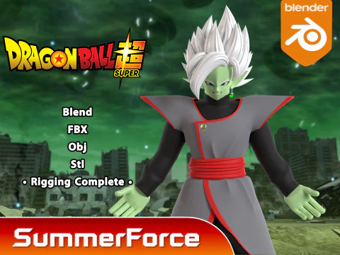 Fusion Zamasu - Dragonball Super 3D Model