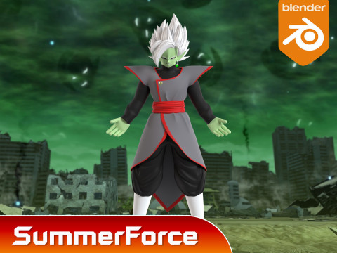 Fusion Zamasu - Dragonball Super 3D Model