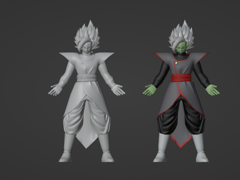 Fusion Zamasu - Dragonball Super 3D Model