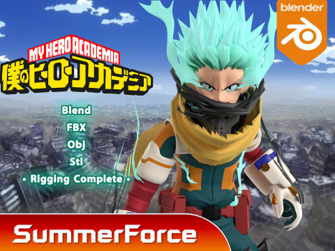 Izuku Midoriya - Deku - My Hero Academia 3D Model
