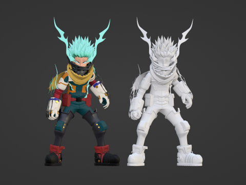 Izuku Midoriya - Deku - My Hero Academia 3D Model