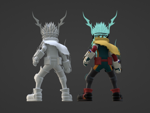 Izuku Midoriya - Deku - My Hero Academia 3D Model