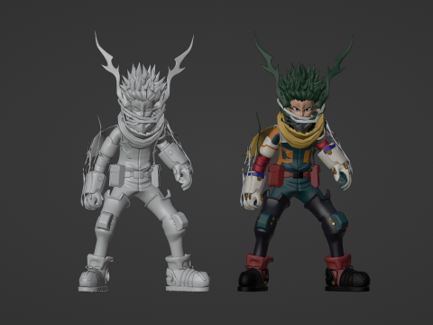 Izuku Midoriya - Deku - My Hero Academia 3D Model