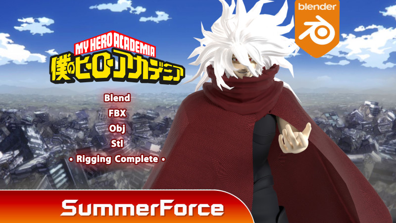 Tomura Shigaraki - My Hero Academia Modèle 3D .c4d .max .obj .3ds .fbx .stl .blend 