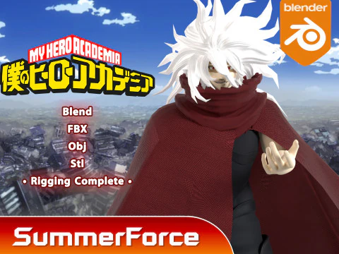 나의 히어로 아카데미아 - 시가라키 토무라 3D 모델