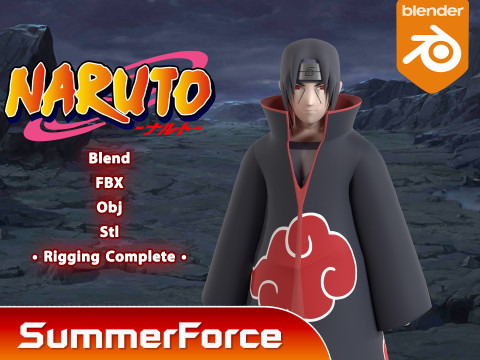Itachi Uchiha - Naruto Shippuden 3D Model