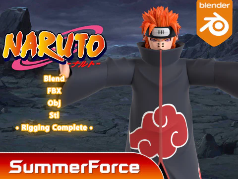 Pain Yahiko &ndash; Naruto Shippuden 3D Modell
