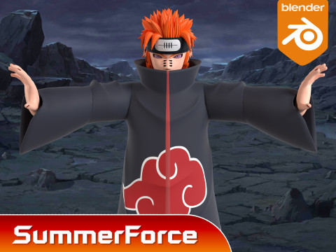 Pain Yahiko - Naruto Shippuden 3D Model