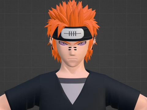 Pain Yahiko - Naruto Shippuden 3D Model