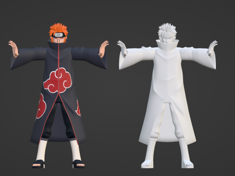 Pain Yahiko - Naruto Shippuden 3D Model