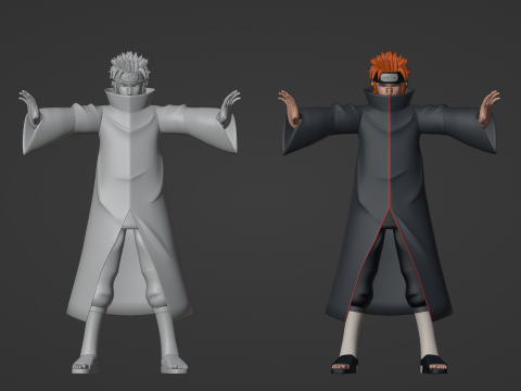 Pain Yahiko - Naruto Shippuden 3D Model