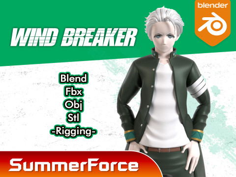 Hajime Umemiya - WIND BREAKER 3D Model