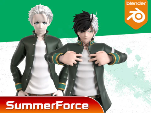 Hajime Umemiya - WIND BREAKER 3D Model