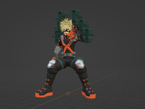 Katsuki Bakugo Strafe Panzer - My Hero Academia 3D 모델