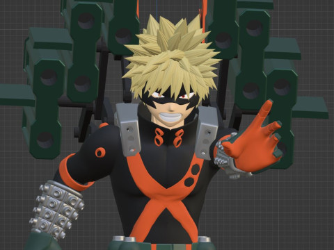 Katsuki Bakugo Strafe Panzer - My Hero Academia 3D 모델