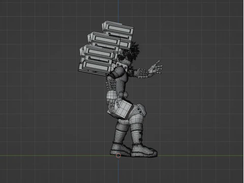 Katsuki Bakugo Strafe Panzer - My Hero Academia 3D Model