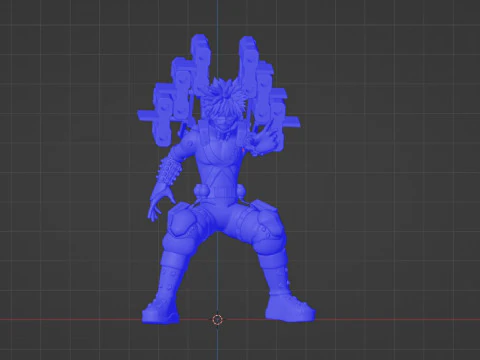 Katsuki Bakugo Strafe Panzer - My Hero Academia 3D Model