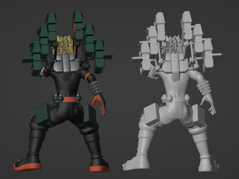 Katsuki Bakugo Strafe Panzer - My Hero Academia 3D 모델
