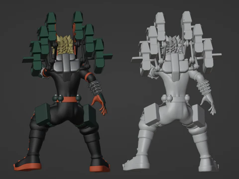 Katsuki Bakugo Strafe Panzer - My Hero Academia 3D Model