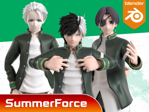 Hayato Suo - WIND BREAKER 3D मॉडल