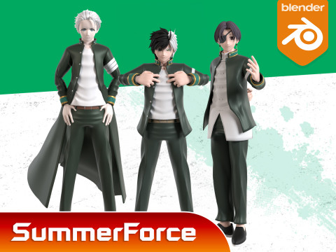 Hayato Suo - WIND BREAKER 3D मॉडल