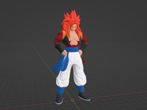 Gogeta Super Saiyan 4 - Dragonball GT Model 3D