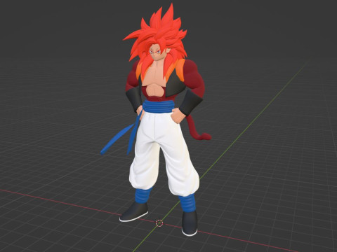 Gogeta Super Saiyan 4 - Dragonball GT Model 3D