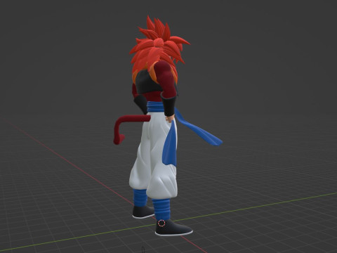 Gogeta Super Saiyan 4 - Dragonball GT Model 3D