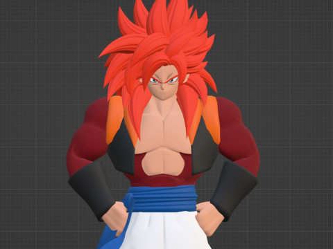 Gogeta Super Saiyan 4 - Dragonball GT Model 3D