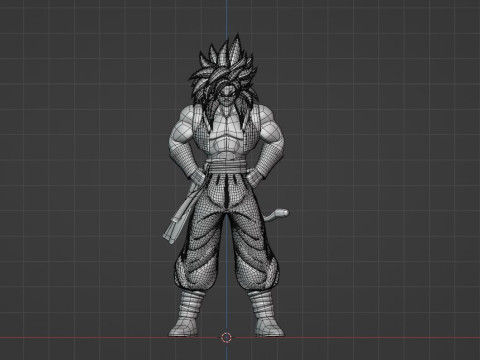 Gogeta Super Saiyan 4 - Dragonball GT Model 3D