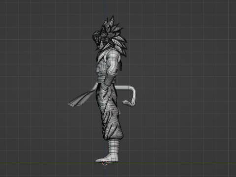 Gogeta Super Saiyan 4 - Dragonball GT Model 3D