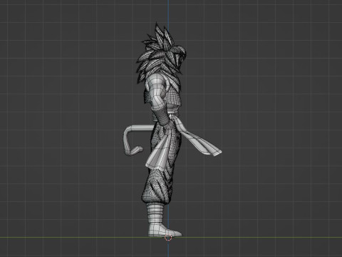 Gogeta Super Saiyan 4 - Dragonball GT Model 3D