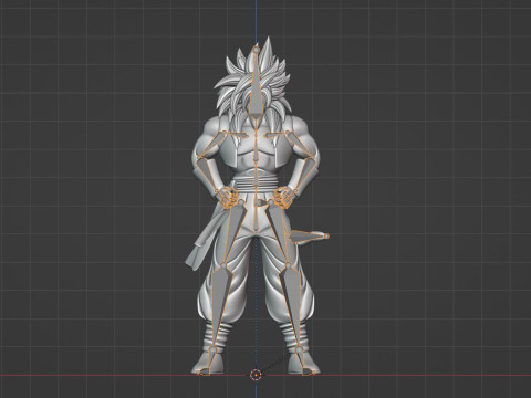 Gogeta Super Saiyan 4 - Dragonball GT Model 3D