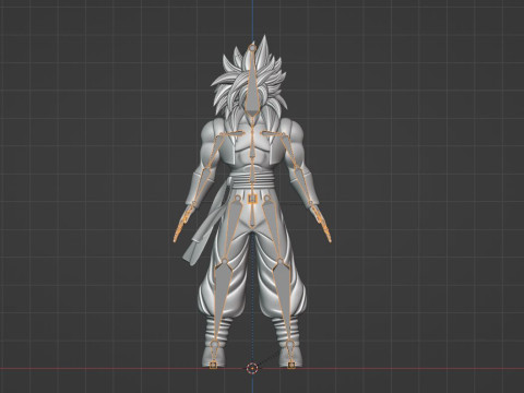 Gogeta Super Saiyan 4 - Dragonball GT Model 3D